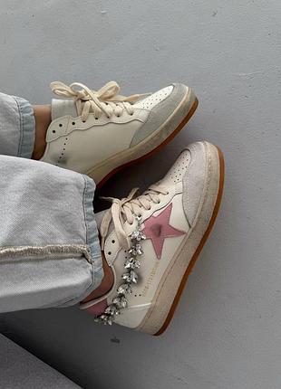 😍 женские кроссовки golden goose | ggdb #4ed edition | accestories white/pink (7) 💚