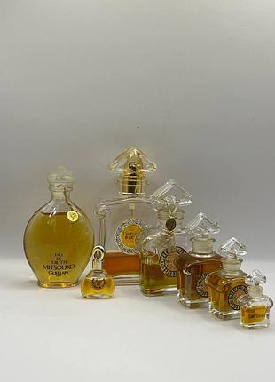 Коллекционный лот винтажной парфюмерии guerlain mitsouko extrait l'heure bleue edp