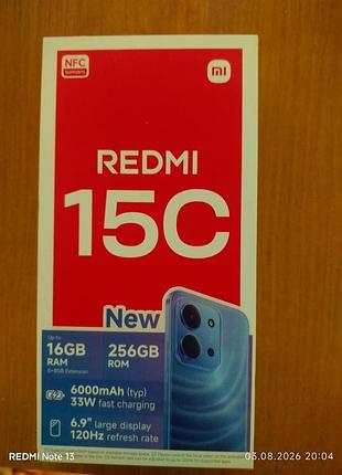 Смартфон redmi 15c 8/256 гб 2