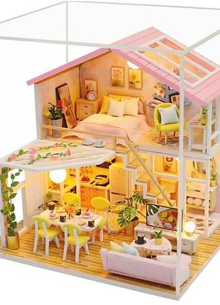 Румбокс солодкий час cutebee sweet time diy dollhouse kit інтер'єрний конструктор m2001 + купол