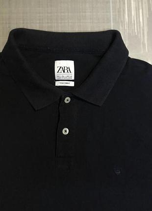 Zara💙чоловіча темно-синя футболка-поло💛розмір 38/м/46чоловічий одяг/жіночий одяг/унісекс
