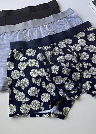 3 шт комплект боксерів труси чоловічі primark