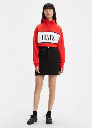 Levi’s джинсова чорна спідниця міні