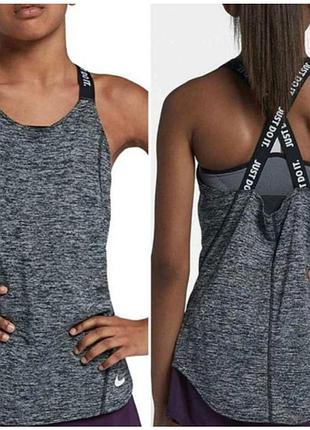 Спортивная майка nike dri-fit elastika оригинал серая меланж размер s