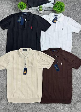 Футболка вязаная на замке polo ralph lauren