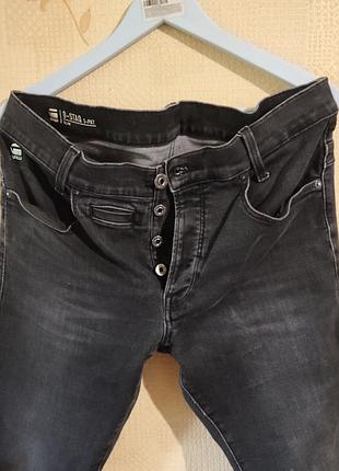 Мужские джинсы g-star raw d-staq 5-pkt slim, w32 l32, графит / washed black