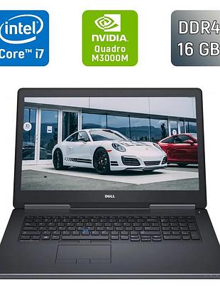 Мобильная рабочая станция dell precision 7710 / 17.3" (1920x1080) ips / intel core i7-6820hq (4 (8) ядра по 2.7 - 3.6 ghz) / 16 gb
