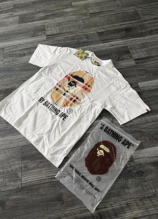 Футболка чоловіча bape, біла, бавовна, розмір м