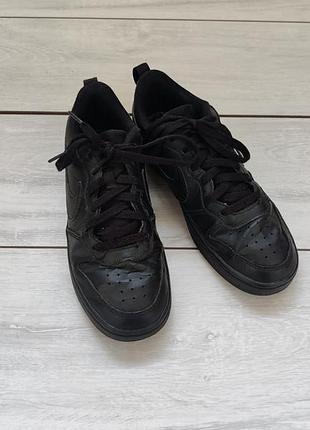 Мужские черные кроссовки 39 р 24,5 см искусственная кожа nike court borough low