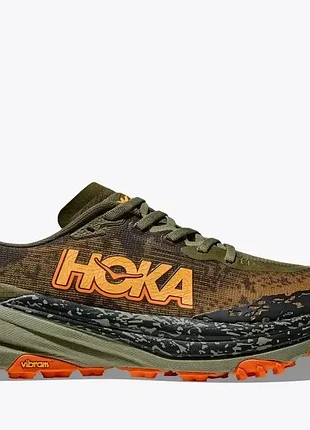 Кросівки чоловічі hoka оливкові, чорні, помаранчеві, розмір 46, довжина устілки 29,5 см