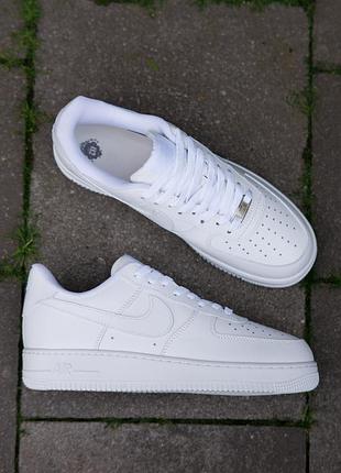 Air force 1 07 leather white 4