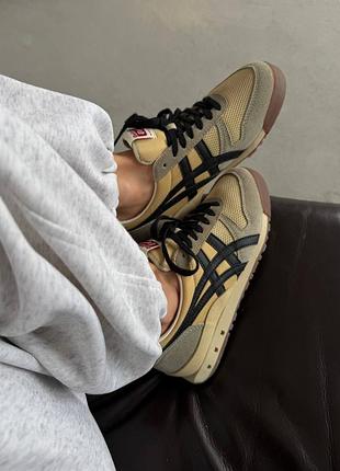 😍 женские кроссовки asics onitsuka tiger | ultimemate 81 «putty / black» premium (1)