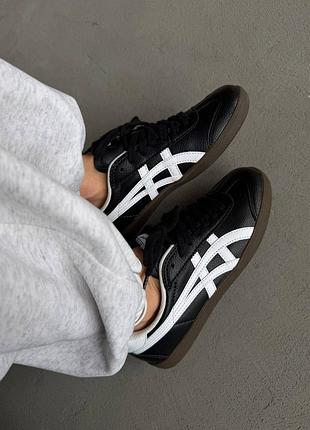 😍 женские кроссовки asics onitsuka tiger | black leather premium (2)