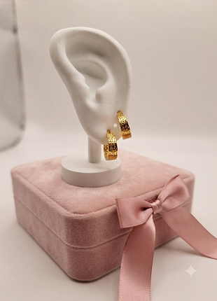 Изысканные серьги xuping с ажурным узором, медицинское золото