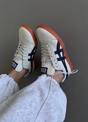 😍 женские кроссовки asics onitsuka tiger | white / navy blue / gum (7)