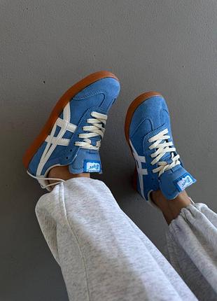 😍 женские кроссовки asics onitsuka tiger | blue / white (1)