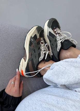 😍 женские кроссовки asics gel-1130 | khaki /beige/ orange premium (1)