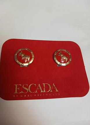 Escada кліпси скотті вінтаж 80- рр маркування