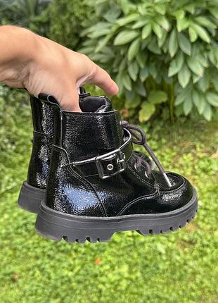 Чобітки zara лаковані 8