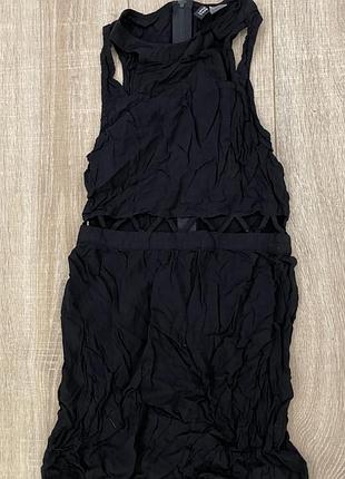 Літня коротка чорна сукня h&m