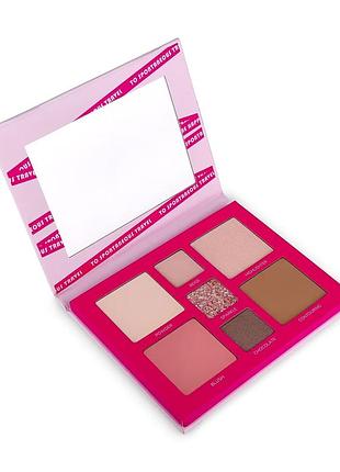 Палетка для повік та обличчя glambee say yes to spontaneous travel face and eyes palette