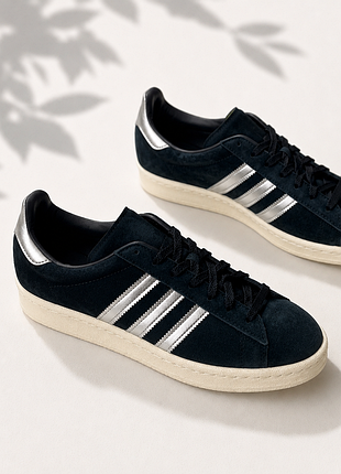 Комбіновані кросівки adidas campus originals чорні замшеві р.44 (28,5 см)