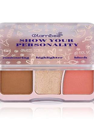 Палетка для контурингу обличчя glambee show your personality