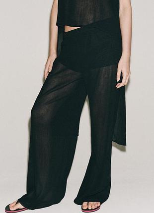 Прямые струящие брюки от zara