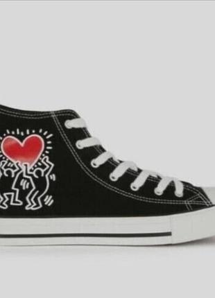 Кеды, хайтопы от keith haring. размер указан 41.