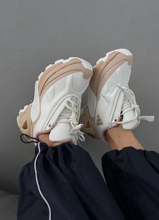😍 женские кроссовки adidas edge runner | white / beige (2)