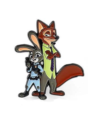 Значок зверополис zootopia джуди хопс disney брошка зоотрополіс животные заяц лис ник уайлд мультики дисней зоотопія зайка