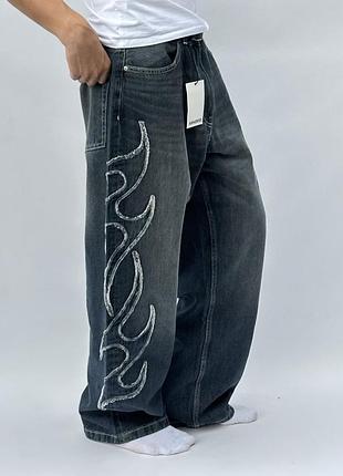 Широкі джинси bershka baggy з нашивкою бершка беггі скейтер skater