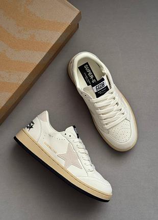 Golden goose white beige