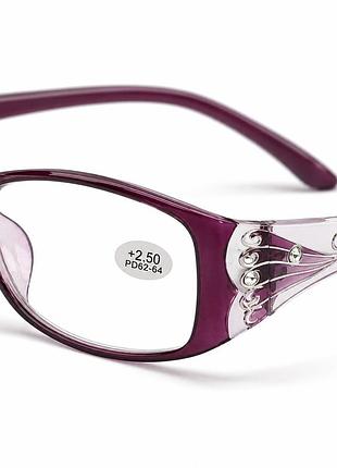 Очки женские flash красные флекс -2,50
