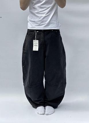 Широкі джинси zara barrel fit зара баррел супер беггі super baggy