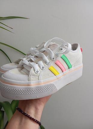 Кроссовки/кеды adidas nizza platform j'multi bright stripes' 37-37.5