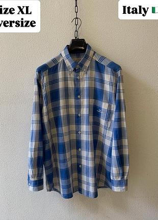 Оригінальна чоловіча сорочка armani jeans розмір xl в клітинку