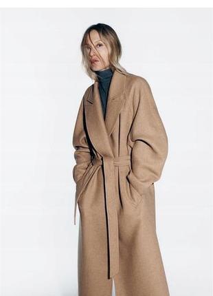 Zara довгепальто вовна xs