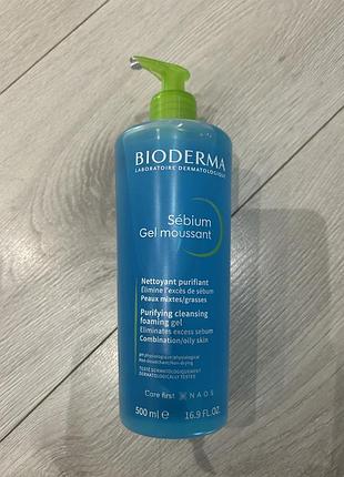 Очищувальний гель bioderma sébium gel moussant об'ємом 500 мл.