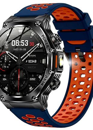 Розумний смартгодинник smart surf x pro lava blue з oled-дисплеєм, bluetooth-дзвінками та 3 ремінцями
