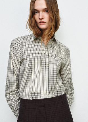 Сорочка у клітинку zw collection від zara