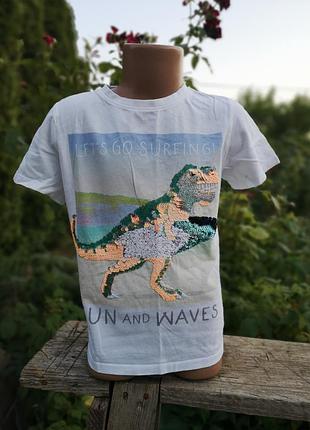 Футболка h&amp;m на мальчика 6-8 лет 122 128 см