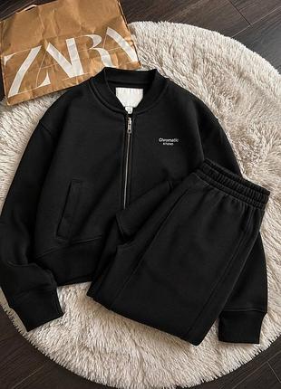 Костюм спортивний для дівчинки zara чорний 140, костюм спортивный девочке zara 10лет