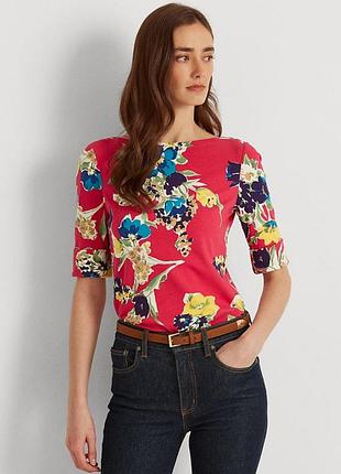 Lauren ralph lauren — блуза/ футболка з квітковим принтом, m