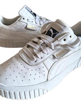 Кожаные женские кроссовки puma cali white (оригинал, р. 38.5 / 24.5 см)