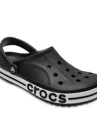 Крокси сабо crocs bayaband clog black/white чорні оригінальний