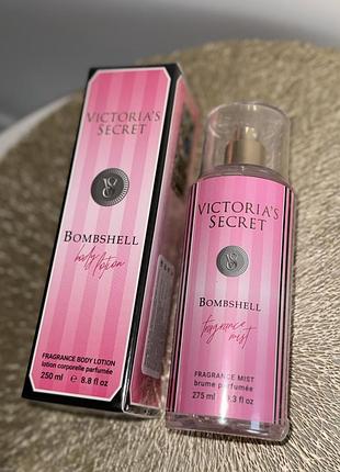 Набір victoria’s secret лосьйон для тіла+спрей міст bombshell