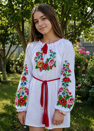 Вышиванка на девочку 10,11,12,13 лет