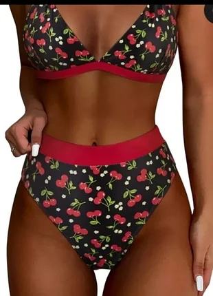 Женский раздельный купальник cherry print