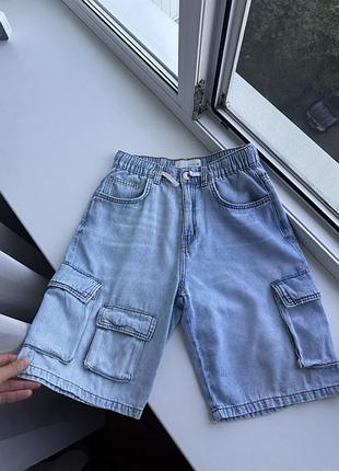 Джинсові шорти бермуди на хлопчика zara 164 см 13-14 років